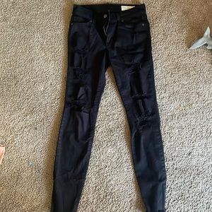 Black ripped jeans
